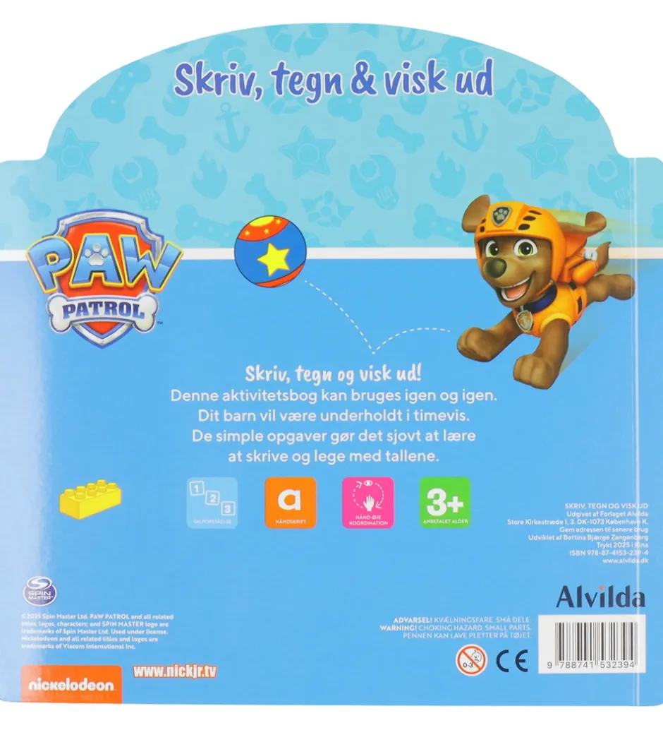 Aktivitetsbog - Paw Patrol - Skriv, Tegn & Visk Ud>Alvilda Best