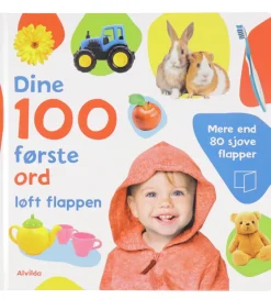 Billedbog m. Flapper- Dine 100 Første Ord - Dansk>Alvilda Hot
