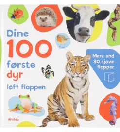 Billedbog m. Flapper - Dine 100 Første Dyr - Dansk>Alvilda Sale