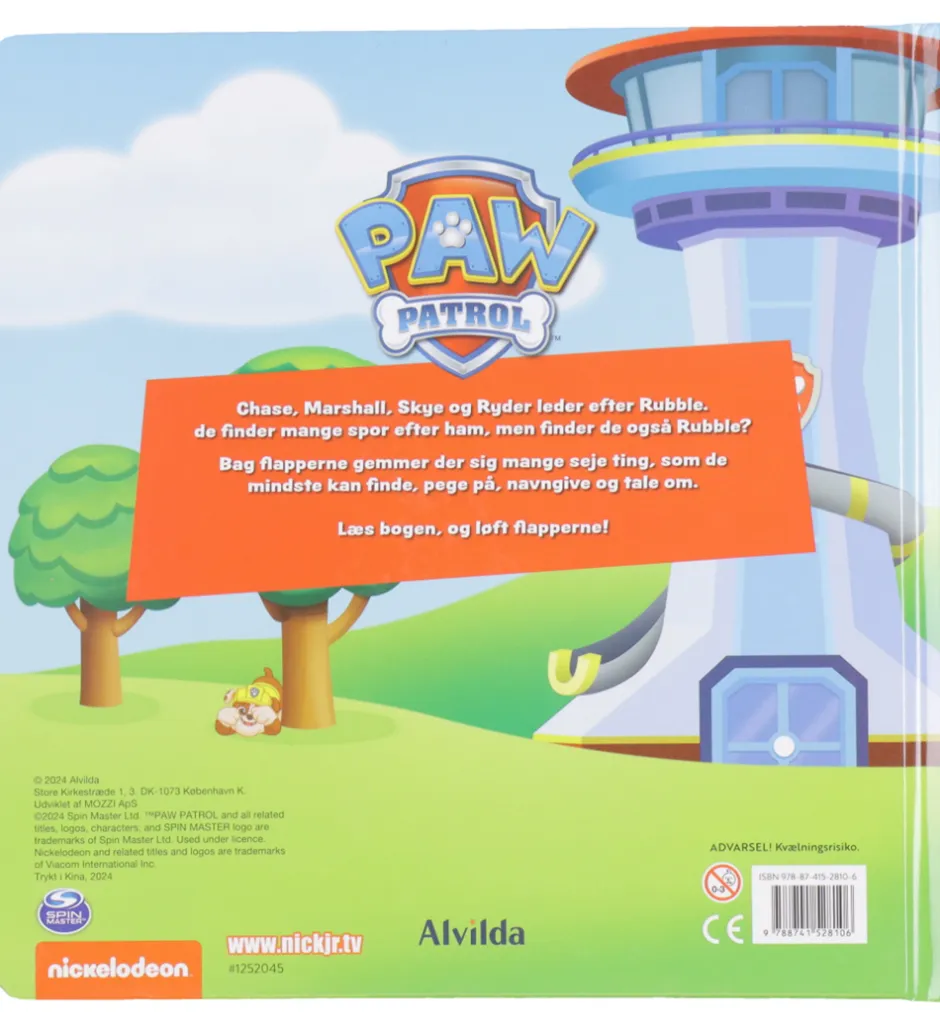 Bog m. Flapper - Paw Patrol - Find Rubble - Dansk>Alvilda Sale