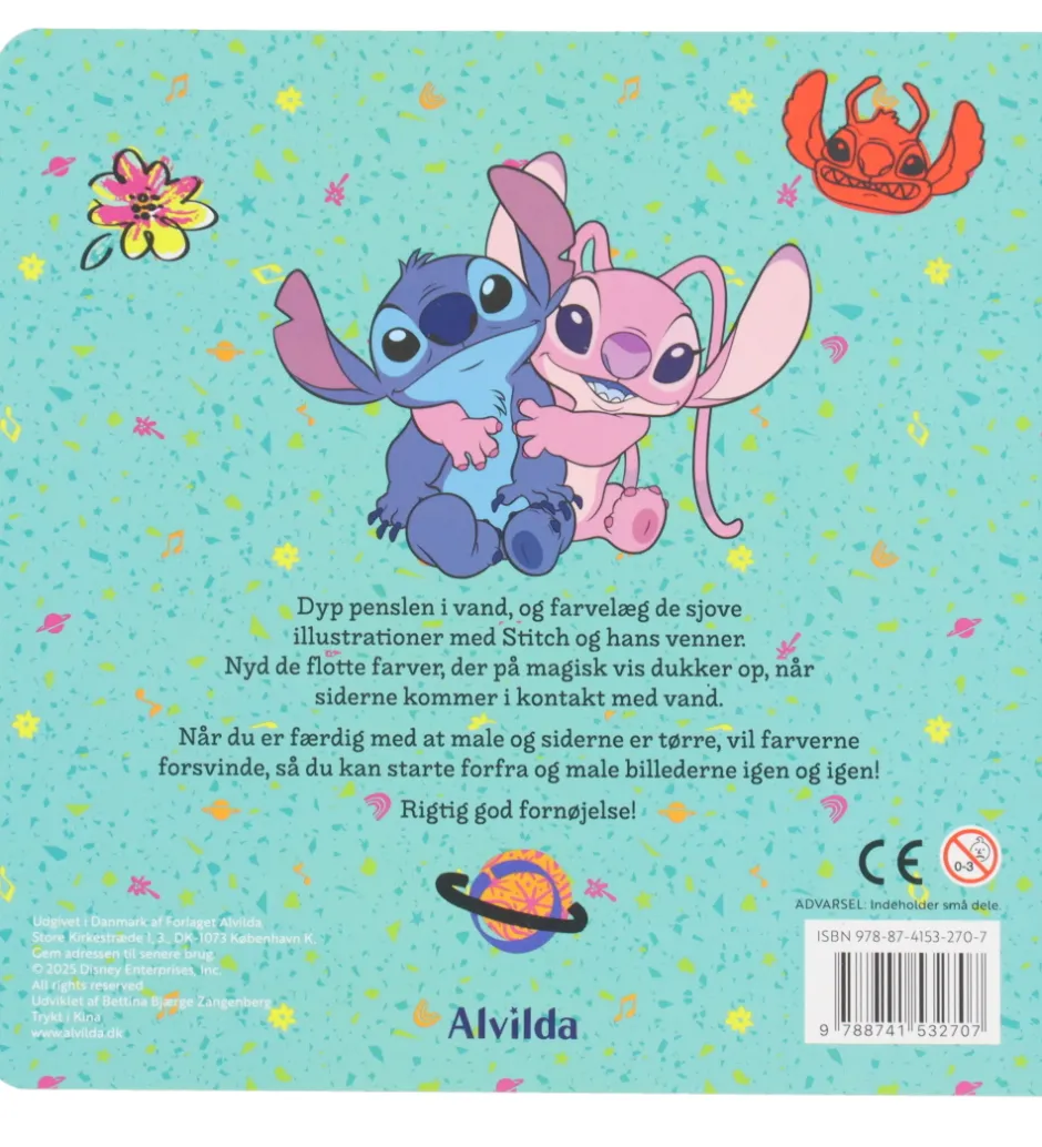 Malebog - Mal Med Vand - Disney Stitch - DA>Alvilda Hot