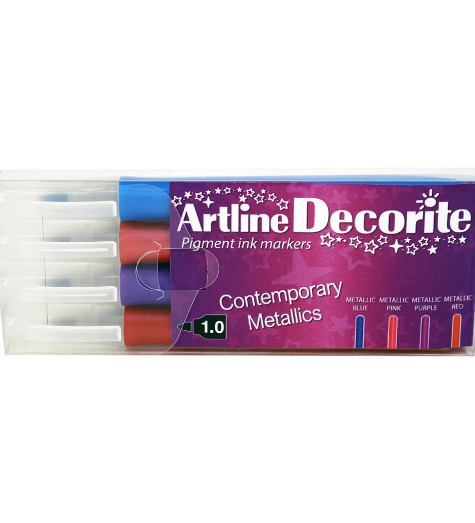 Tuscher - Decorite Brush - 4 stk. - Contemporary Metalli>Artline Discount