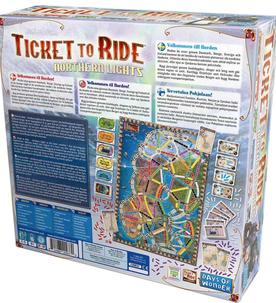- Ticket To Ride Brætspil - Northern Lights - Nordic>Asmodee Clearance
