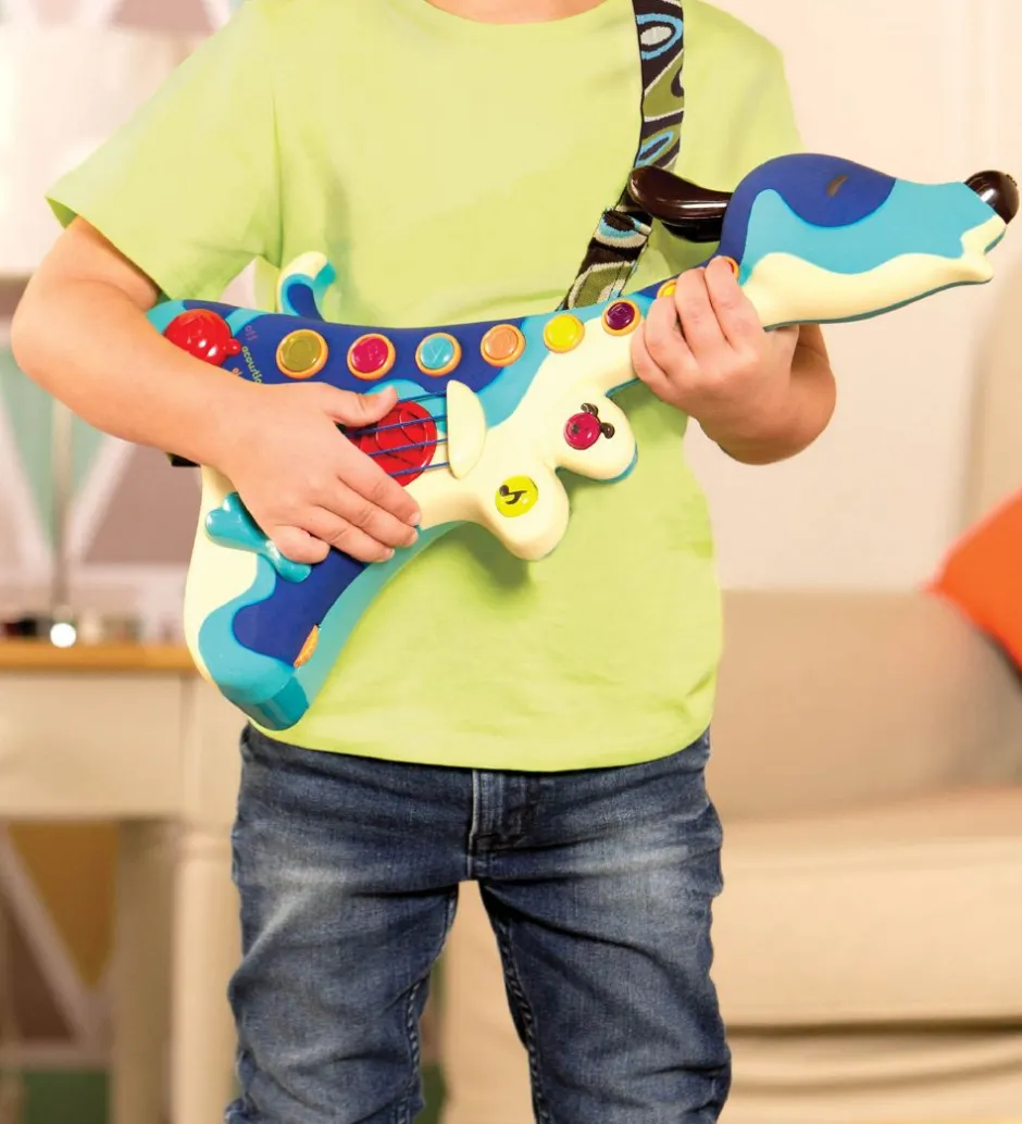 Guitar m. Lyd - Woofer - Blå>B. toys Online