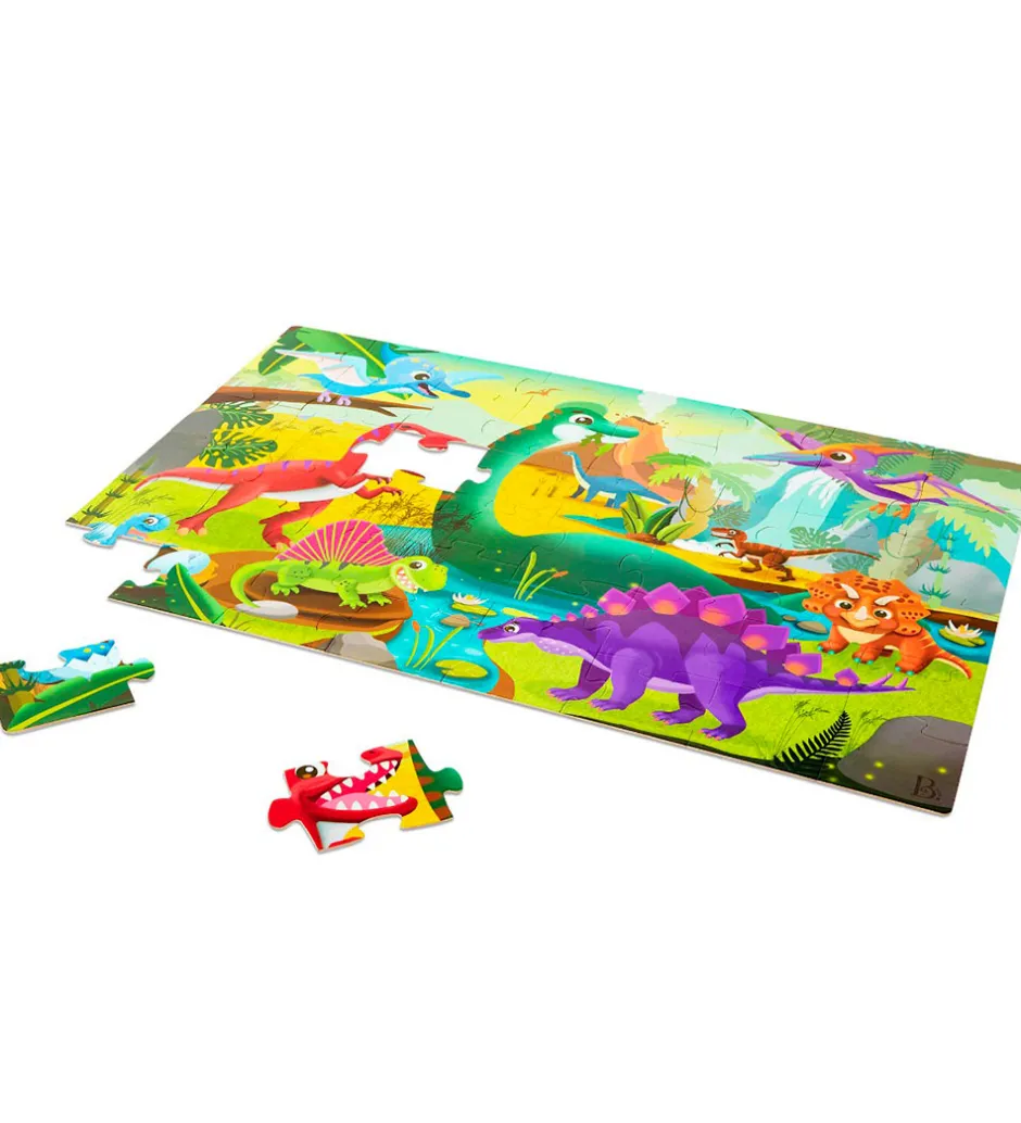 Gulvpuslespil - 48 Brikker - Dino>B. toys Clearance