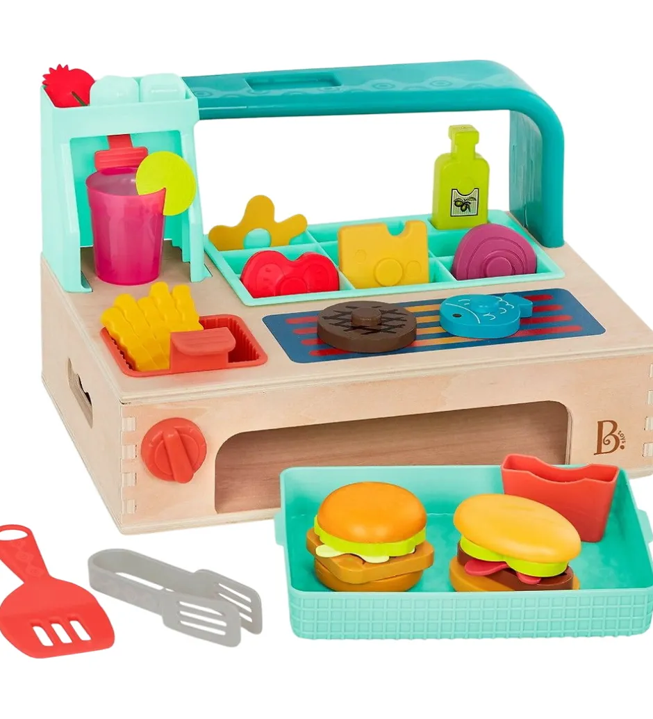 Legekøkken - 30 Dele - Burgerstation>B. toys Discount
