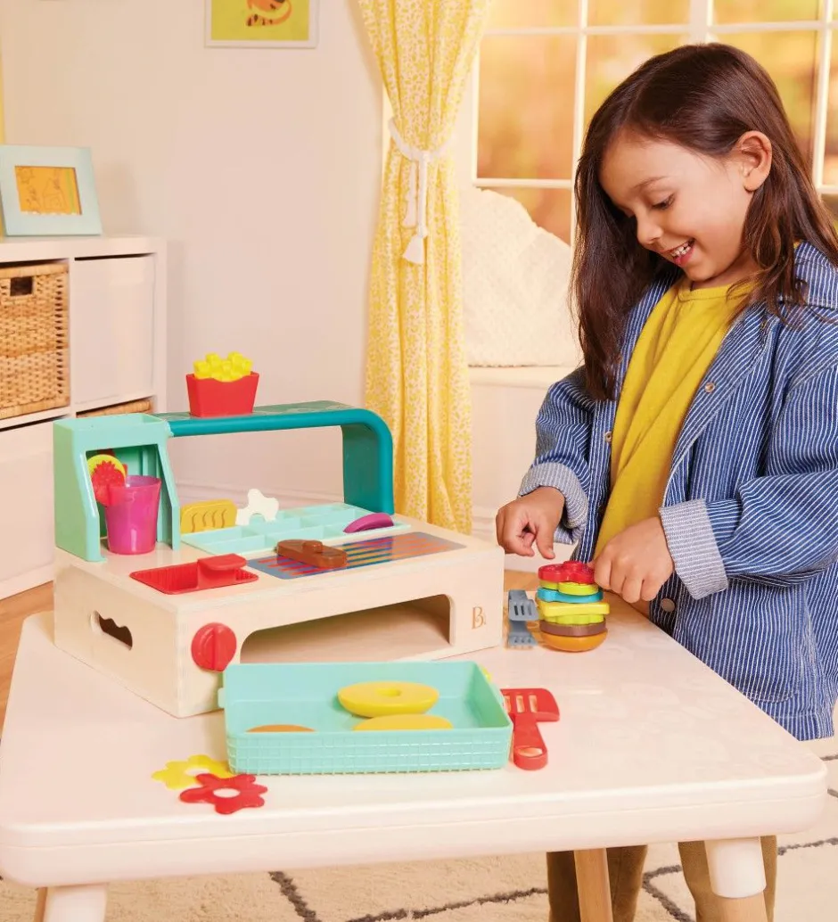 Legekøkken - 30 Dele - Burgerstation>B. toys Discount