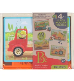 Puslespil - 4x12 - Arbejdskørertøjer>B. toys Best