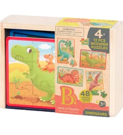 Puslespil - 4x12 - Dino>B. toys Best