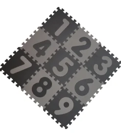 Legegulv - 90x90 - Lysegrå/Mørkegrå m. Tal>BabyDan