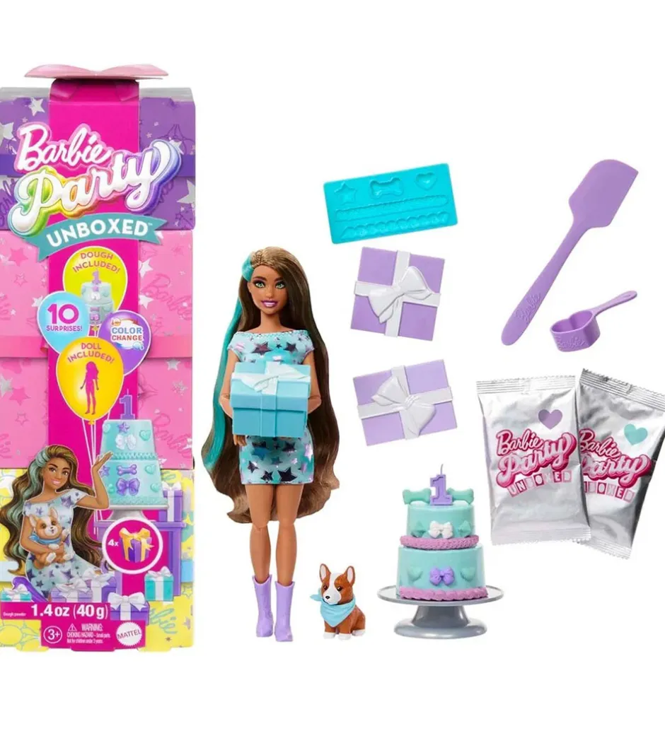 Dukke - Party Unboxed Brunette Doll>Barbie Discount