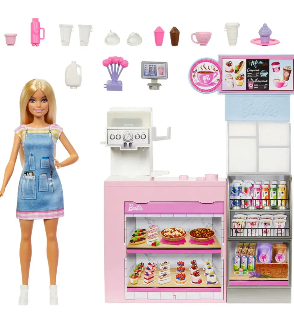 Legesæt - Kaffebutik m. Tilbehør>Barbie Outlet