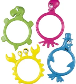 Dykkerringe - Diving Monster - 4-Pak - Multifarvet>BECO New