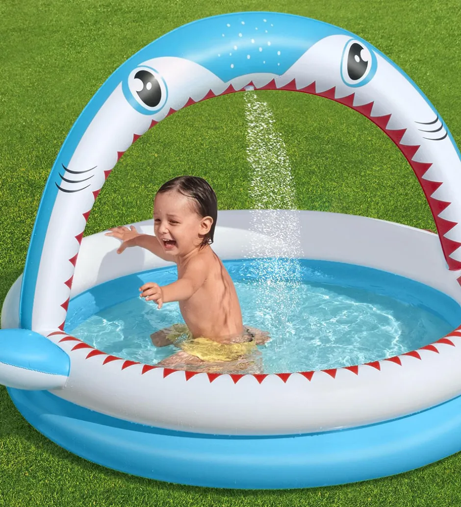 Badebassin m. Sprinkler - 163 x 127 cm - Sharktastic>Bestway Best