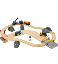 Tog- Og Vejbane Lodsesæt - 32 dele - Grå/Træ 33210>BRIO New