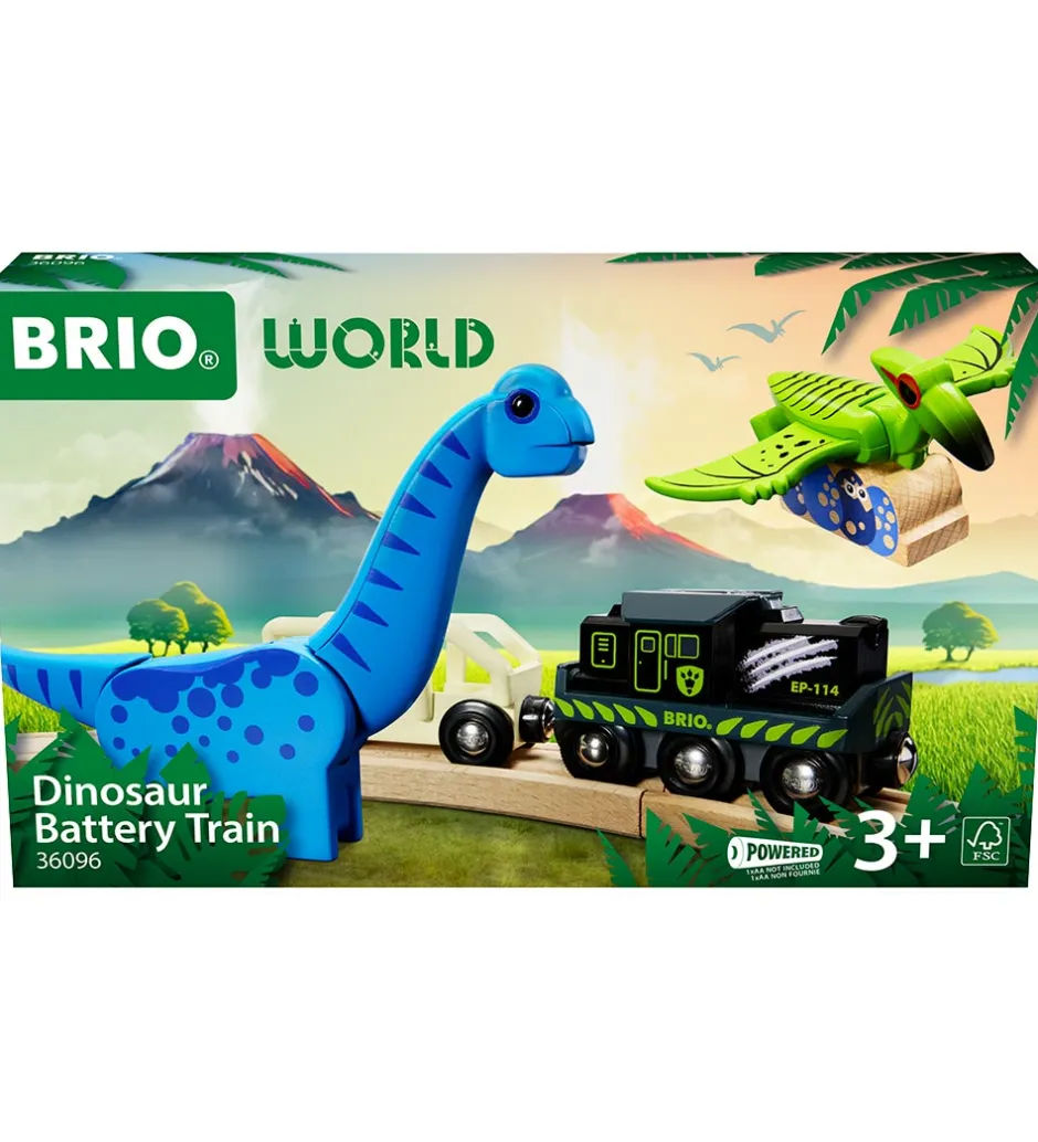 World Batteridrevet Tog Med Dinosaur m. Lyd og Lys - 36096>BRIO Online