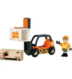 World Gaffeltruck m. Tilbehør - 9 cm - Orange/Sort 33573>BRIO Discount