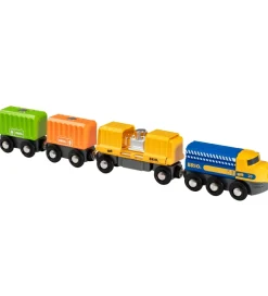 World Godstog m. 3 Vogne - Multifarvet 33982>BRIO Sale