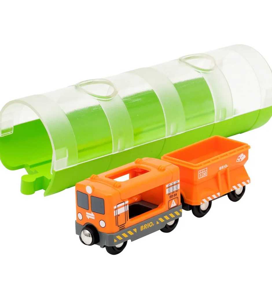World Godstog m. Tunnel - Orange 33891>BRIO New