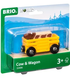World Kvægvogn m. Ko - Gul 33406>BRIO New