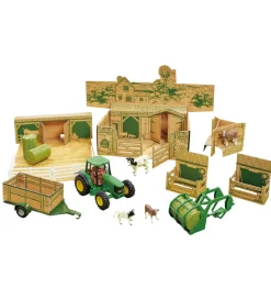 Legesæt - 43257 - John Deere - 20 Dele - Farm In A Box>Britains New