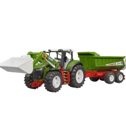 Traktor - RoadMax m. Frontlæsser og Trailer - 03452>Bruder Hot