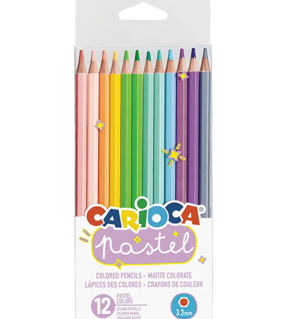 Farveblyanter - 12 stk - Pastel>Carioca Sale