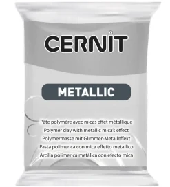 Polymer Ler - Metallic - Sølv>Cernit Hot