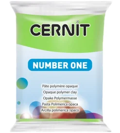 Polymer Ler - Number One - Grøn>Cernit Hot