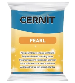 Polymer Ler - Pearl - Blå>Cernit Hot