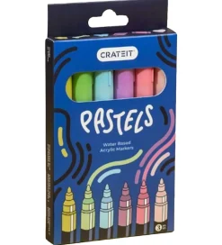 Tuscher - 3 mm - 6 stk. - Pastels>Crateit Outlet
