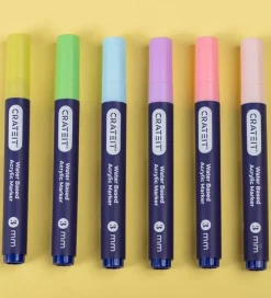 Tuscher - 3 mm - 6 stk. - Pastels>Crateit Outlet