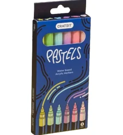 Tuscher - 1mm - 6 stk. - Pastels>Crateit
