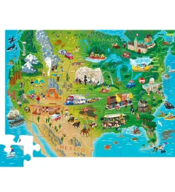 Puslespil - 36 Brikker - Discover America Map>Crocodile Creek Clearance