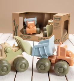 BIO Plastic Bulldozer & Lastbil - 17 cm - Pastel>Dantoy Discount