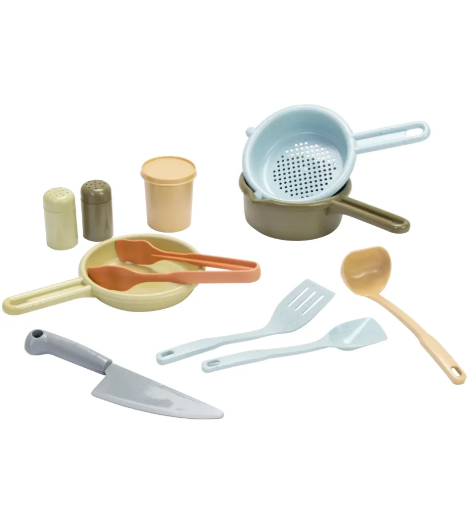 BIO Plastic Køkkensæt - 11 Dele - Pastel>Dantoy Online