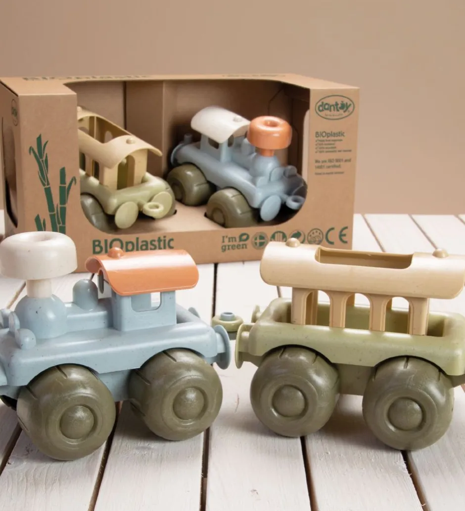 BIO Plastic Tog m. Vogn - 21 cm - Pastel>Dantoy Outlet