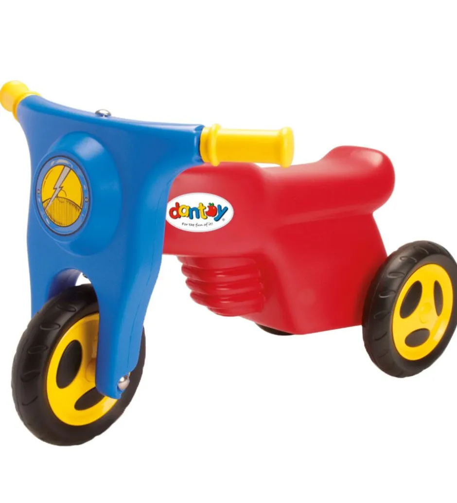 Motorcykel m. Plastikhjul - 58,5 cm - Rød/Blå/Gul>Dantoy
