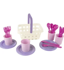 Picnic Spisesæt - 21 Dele - Rosa/Lilla>Dantoy Outlet