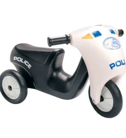 Politi Scooter m. Gummihjul - Sort/Hvid>Dantoy New