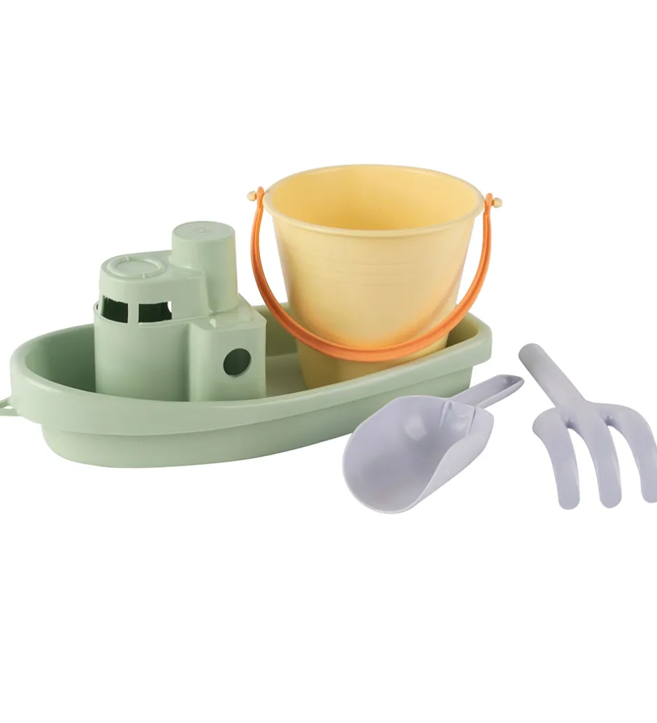 Sandsæt - 4 Dele - Skib/Spand - Pastel>Dantoy New