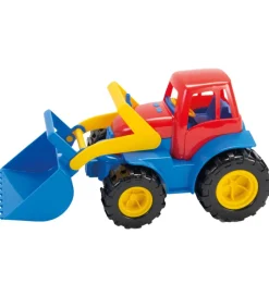 Traktor m. Grab - 30 cm - Rød/Blå>Dantoy New