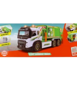 Arbejdsmaskine - Stor Skraldebil - Lys/Lyd>Dickie Toys Sale