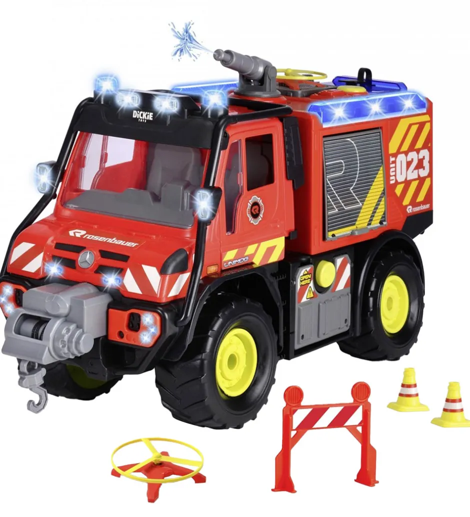 Brandbil - MB Unimog U530 Fire Rescue - Lyd/Lyd>Dickie Toys