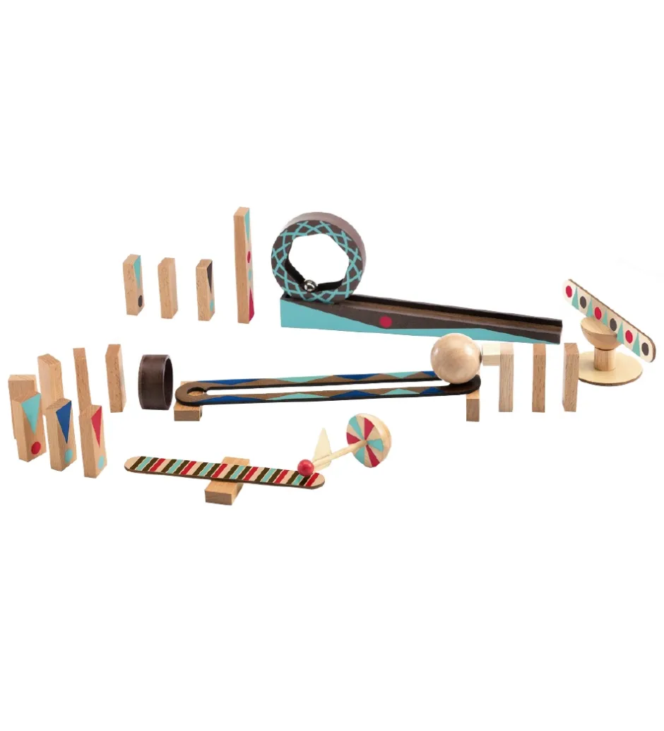 Kuglebane - 28 dele - Zig & Go - Træ>Djeco Discount