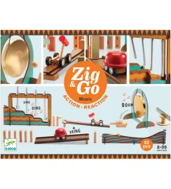 Kuglebane - Træ - Zig & Go - 52 dele - Music>Djeco Hot