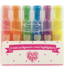 Overstregningstusch - 6 Stk. - Surligneurs mini fluo>Djeco Discount