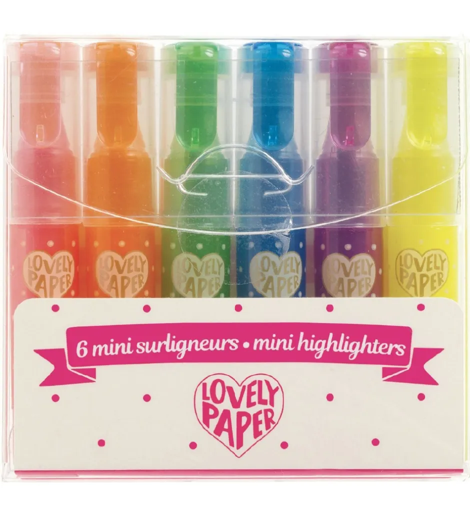 Overstregningstusch - 6 Stk. - Surligneurs mini fluo>Djeco Discount