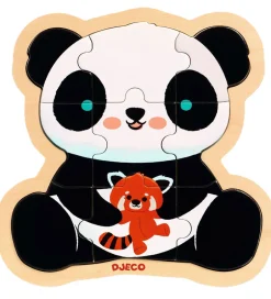 Puslespil - 9 Brikker - Træ - Panda>Djeco Hot