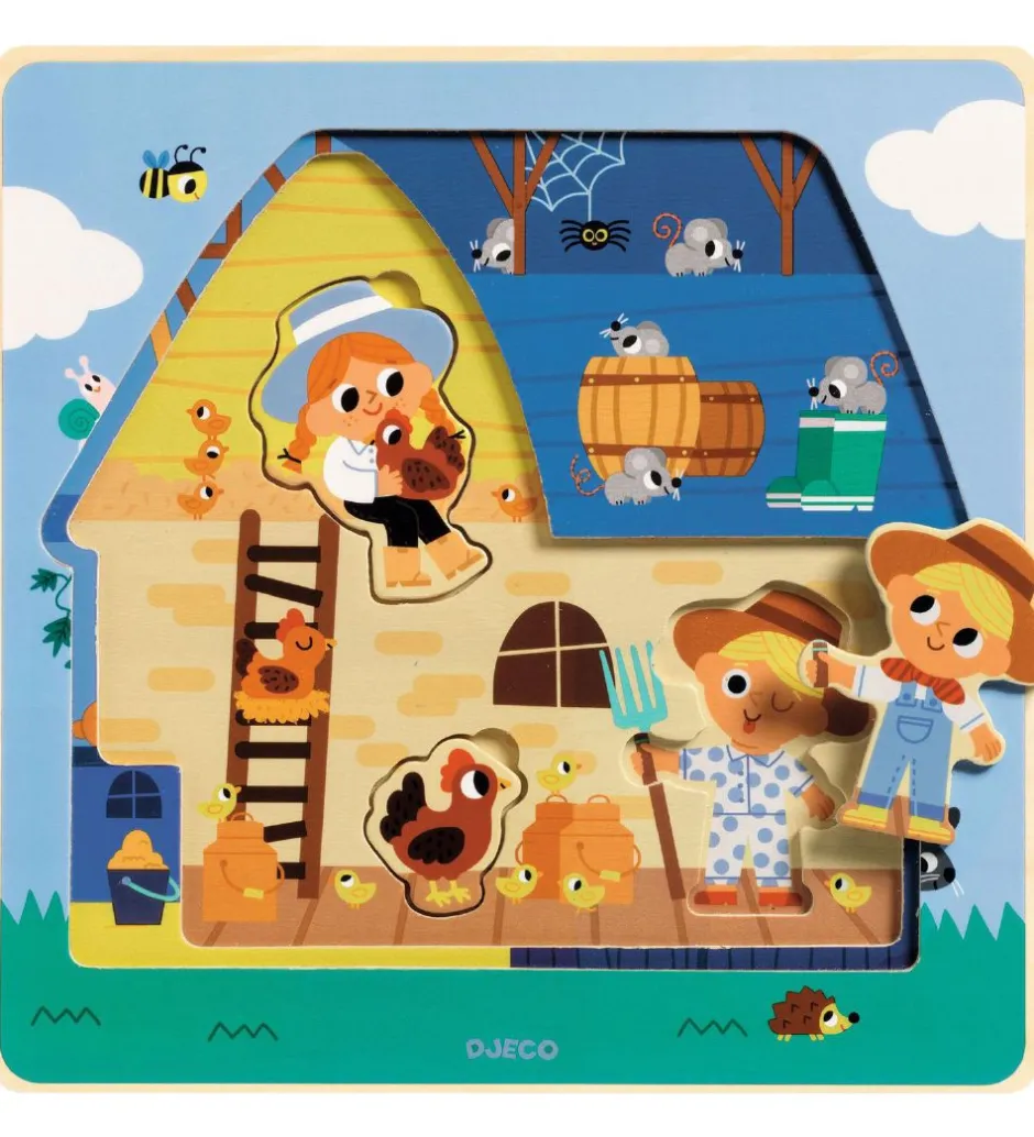 Puslespil - 3-lag - Hos Moo>Djeco Online